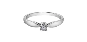 10K White Gold "Illuminaire" Diamond Solitaire Engagement Ring