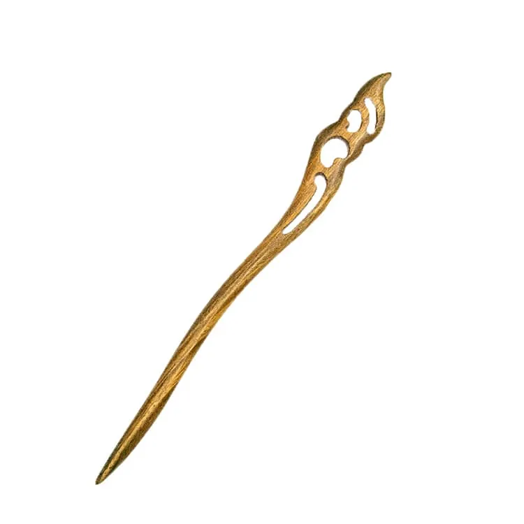 18cm Sandalwood Chinese Hairpin Zan (Shape 22)