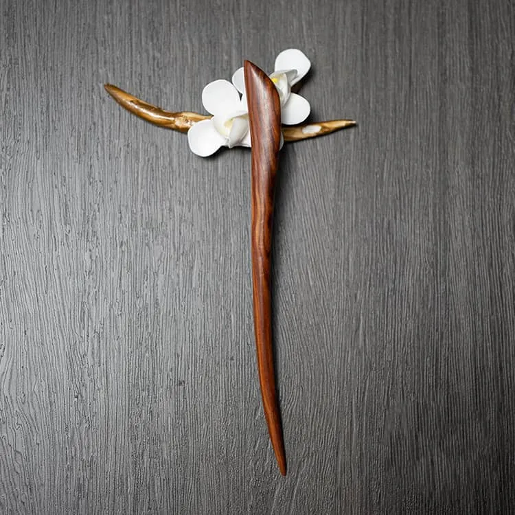 18cm Sandalwood Chinese Hairpin Zan (Shape 4)