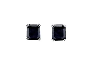 Black Diamond Octagon Earrings