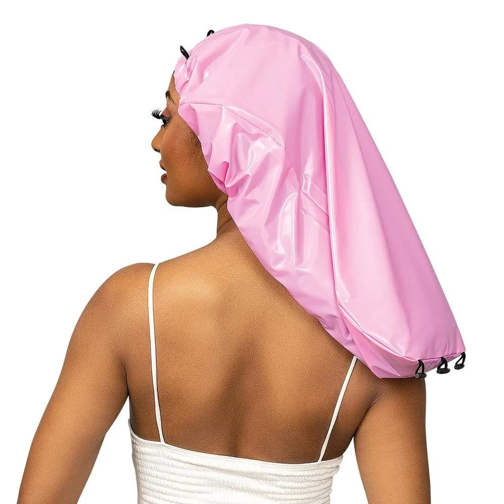 Black Shower Cap Waterproof for Females Long Hair