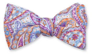 Blue/Purple Bernadette Paisley Bow Tie - B5418