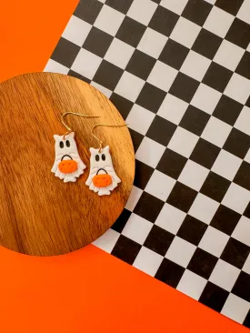 Boo Kitty | Clay Earrings