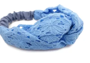 cotton eyelet turban headband floral print fashion elastic hairband hair accessory for women