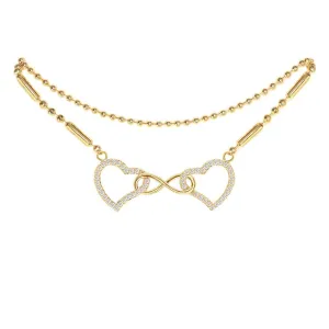 Cubic Zirconia Infinity Heart Anklet