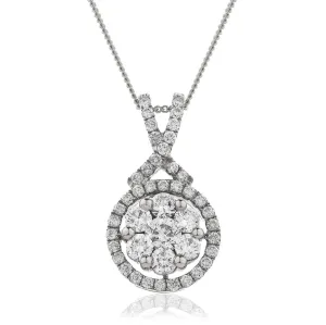 Diamond Cluster Halo Pendant