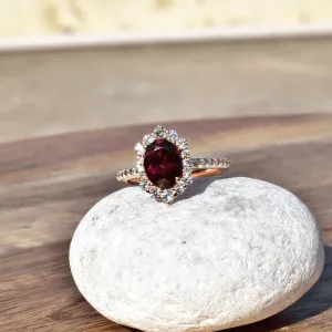 Eternal Bloom - Garnet Ring