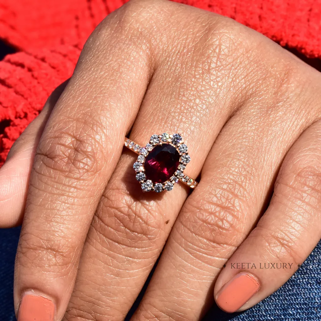 Eternal Bloom - Garnet Ring