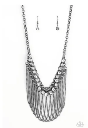 Flaunt Your Fringe Black Necklace - Paparazzi Accessories