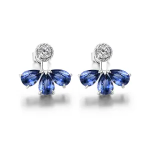 Floral Sapphire Earrings