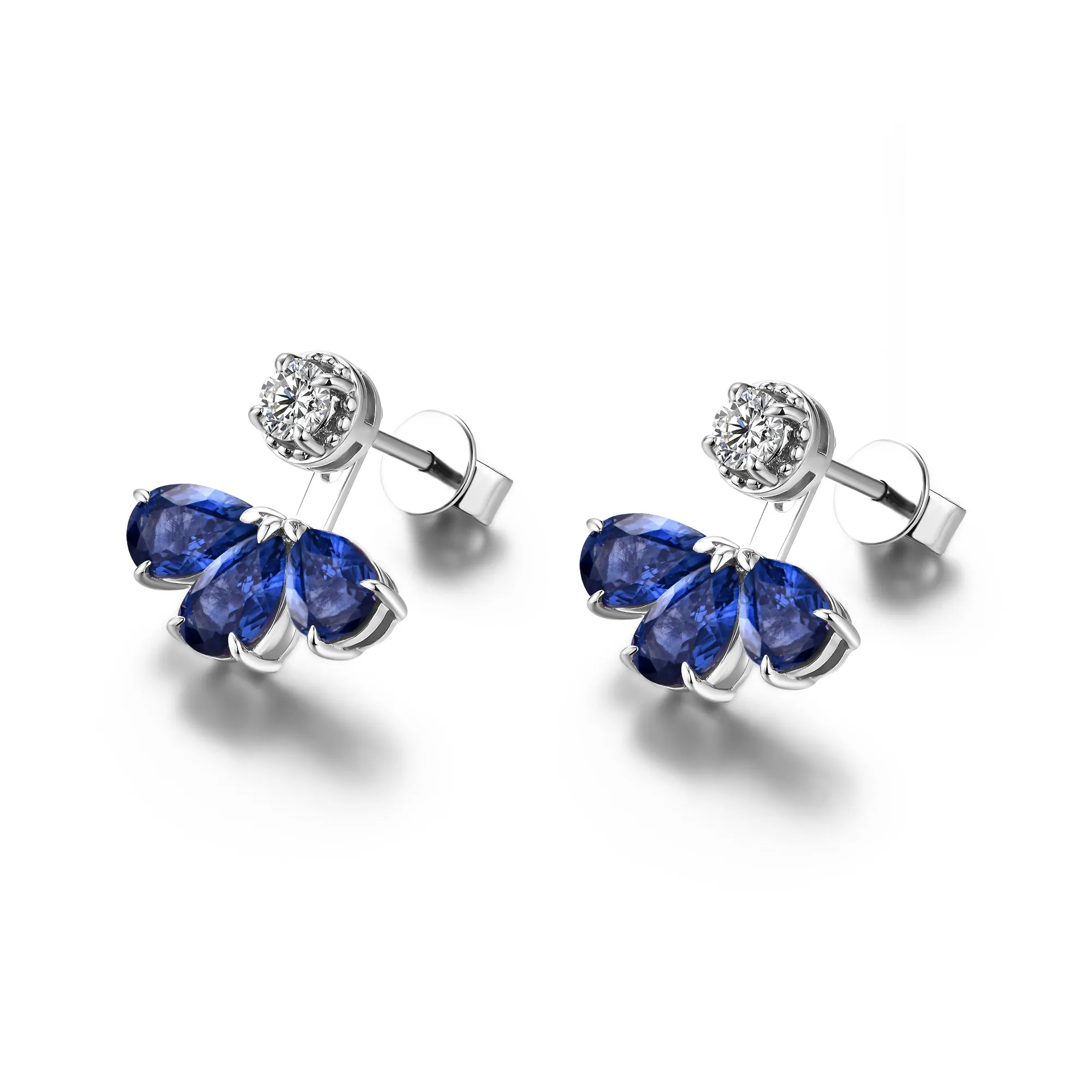 Floral Sapphire Earrings