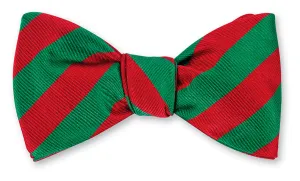 Green and Red Striped Bow Tie - B630