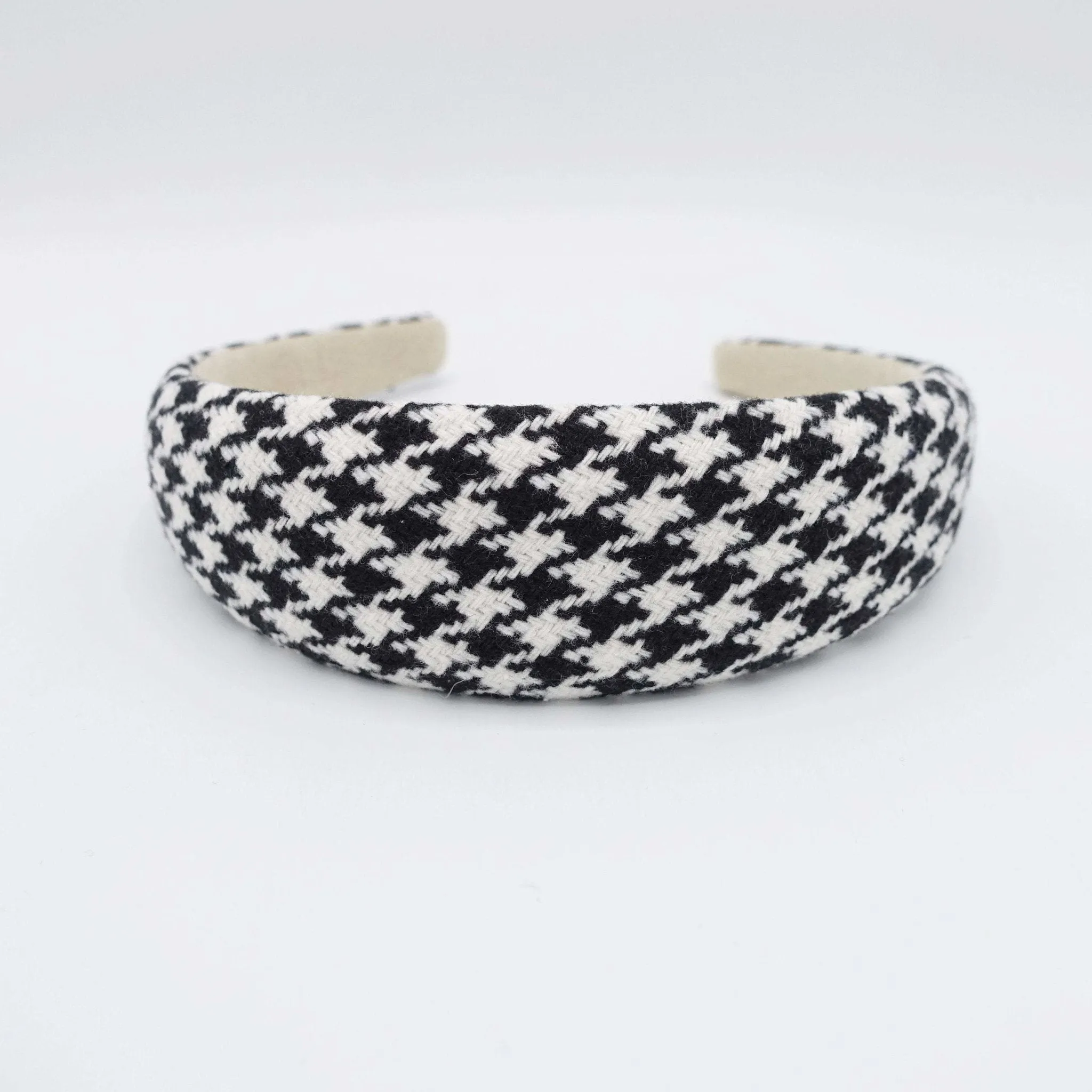 houndstooth tweed headband padded hairband hair accessory for women