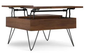 Hunter Lift Top Square Coffee Table in Walnut