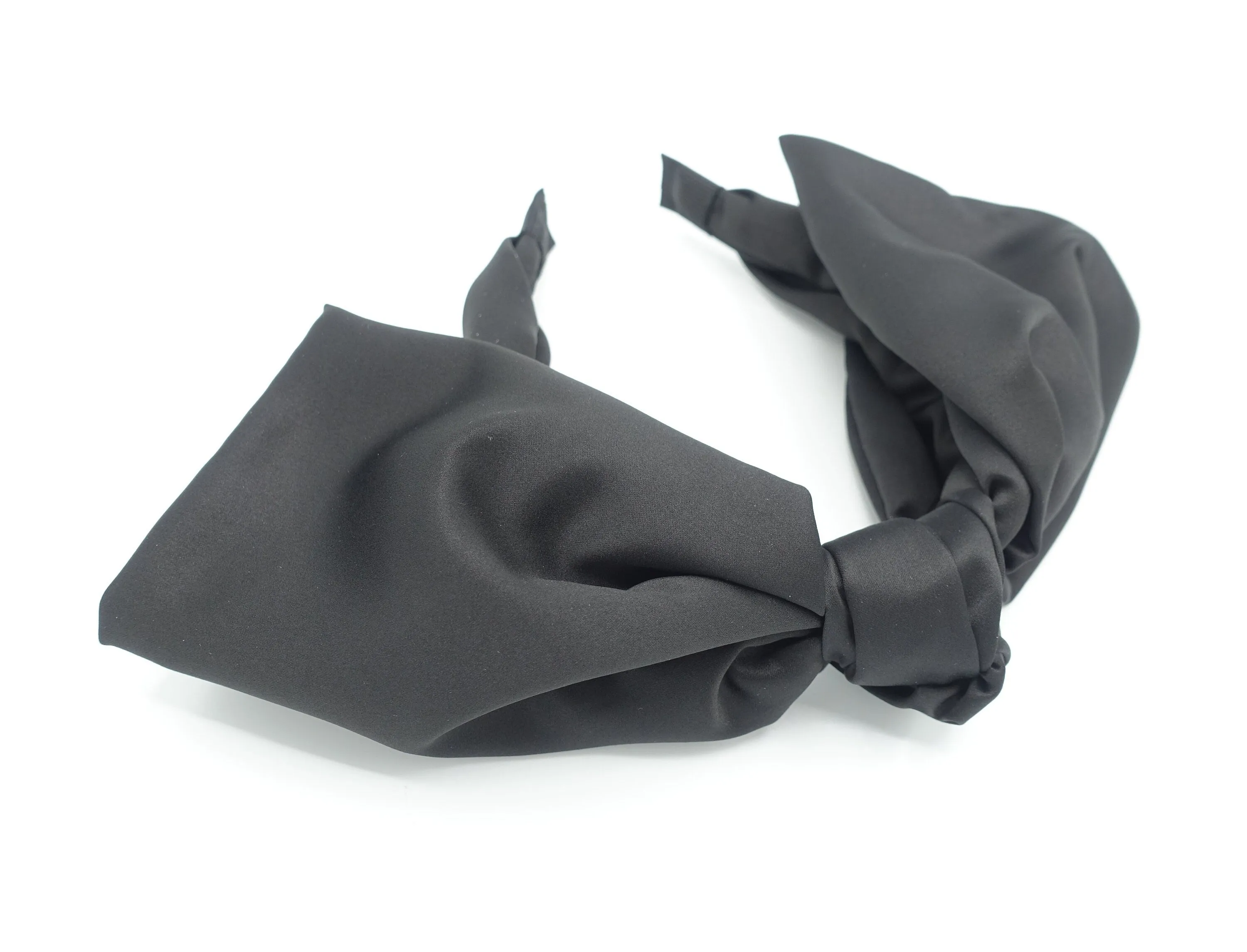 Jumbo satin bow headband wide hairband unique women hair accessory