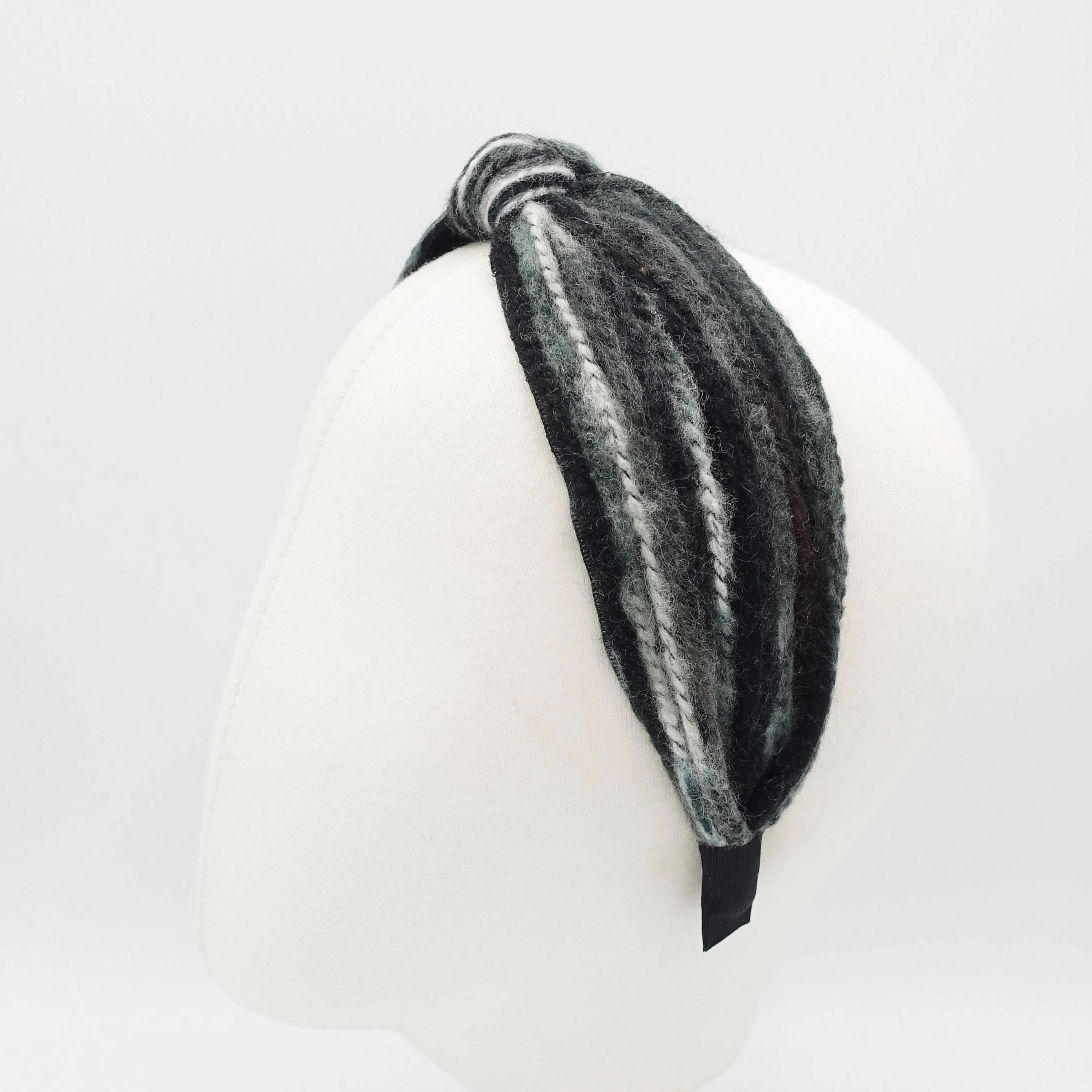 knit stripe knot headband