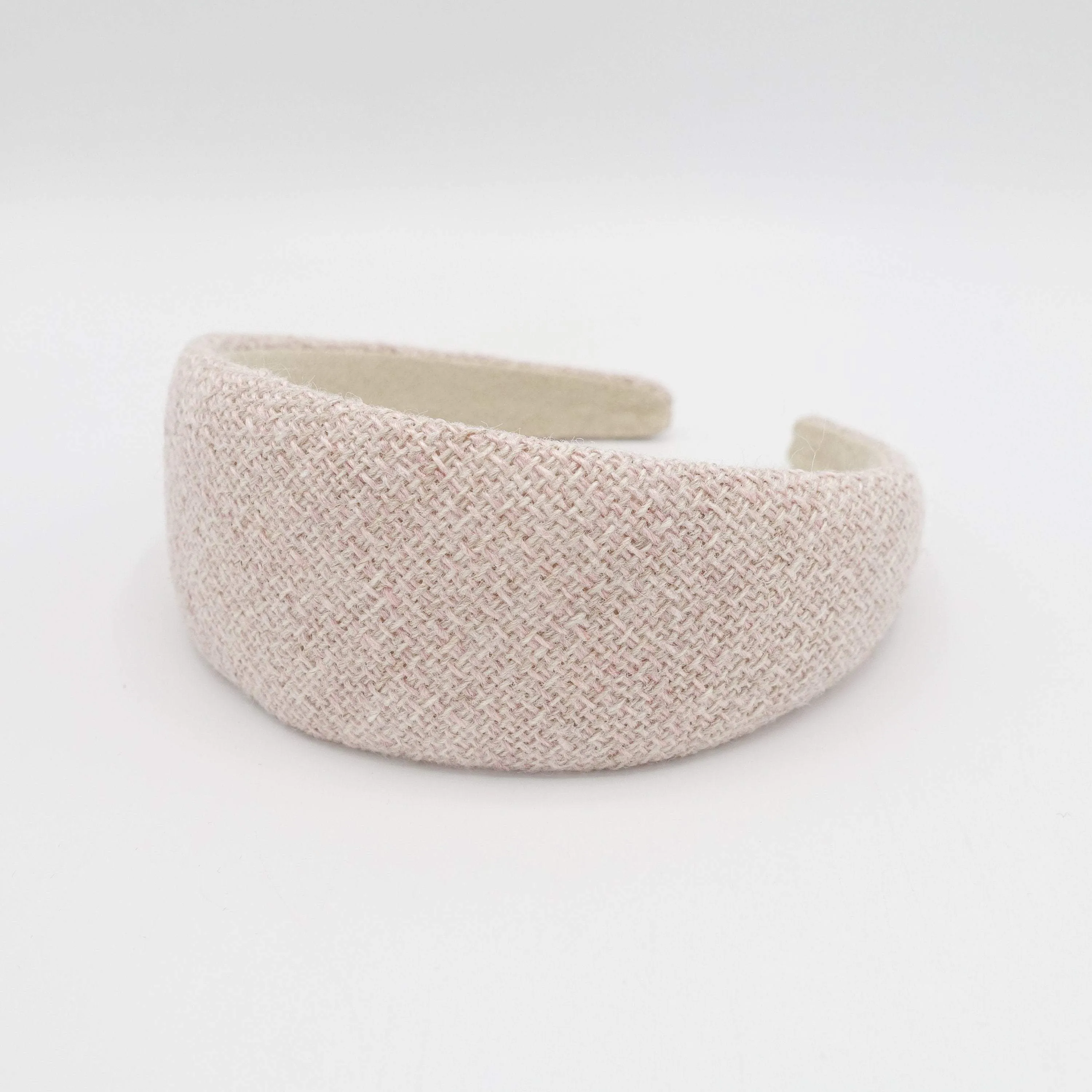 linen padded headband wide hairband for women