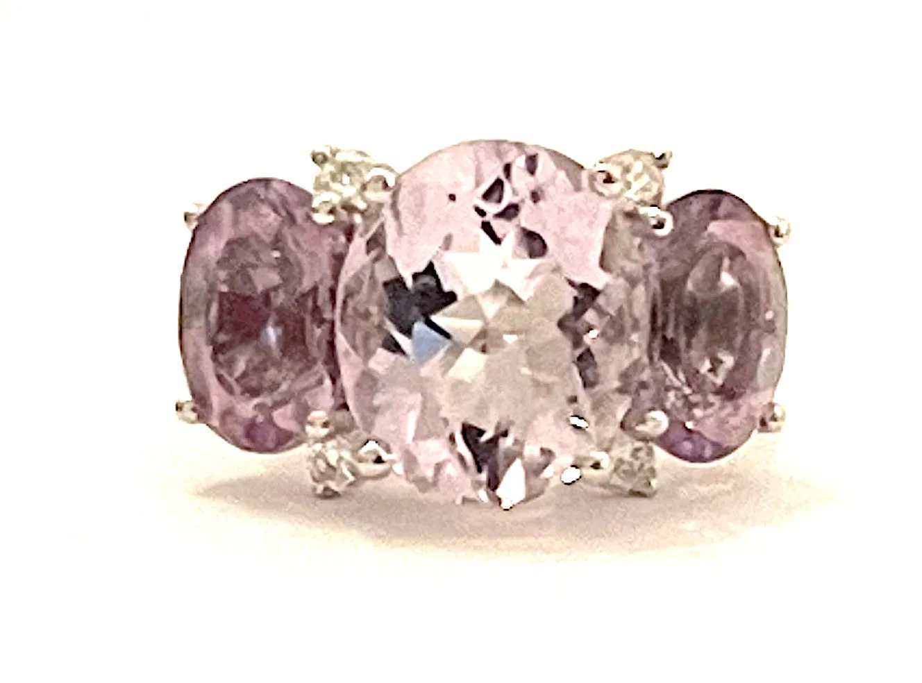 Medium GUM DROP™ Ring with Pink Topaz and Citrine Diamonds