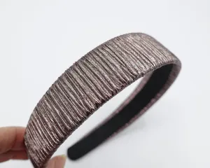 metallic pleated headband flat hairband women hair accessory