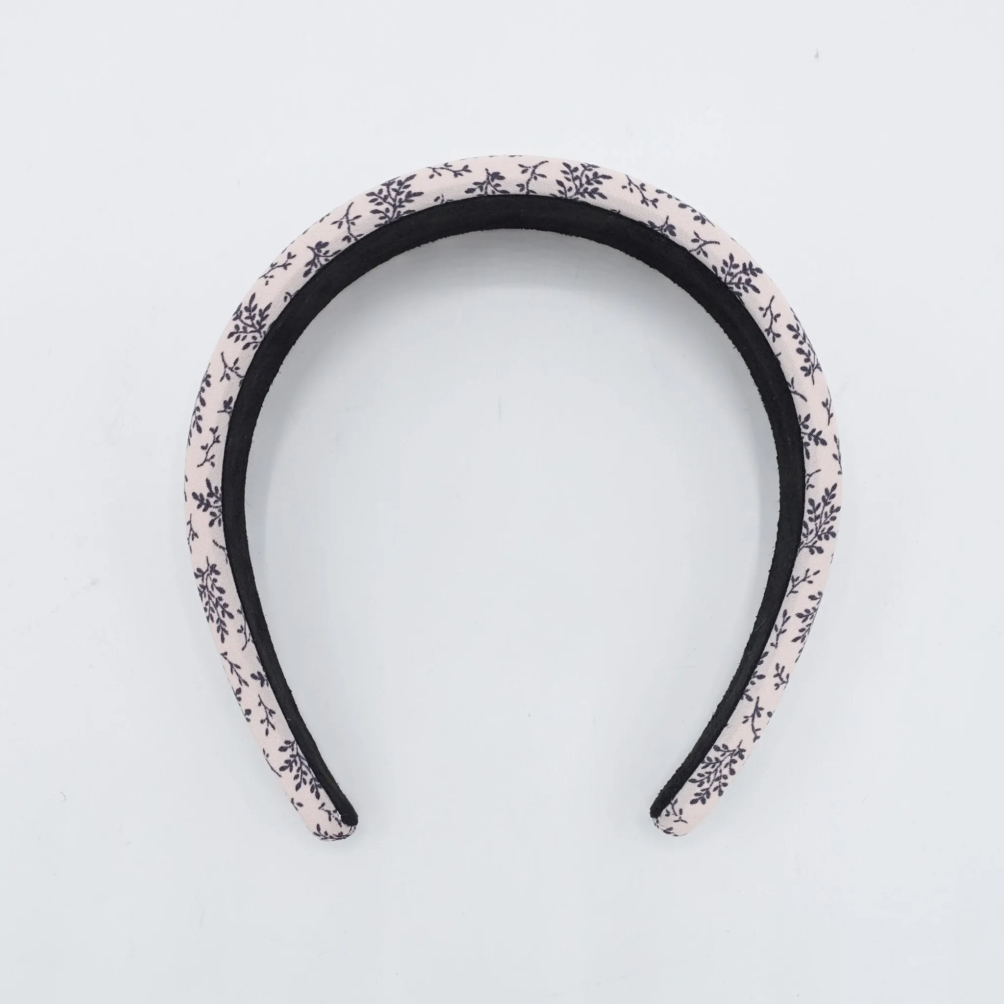 padded headband plant stem print hairband for women