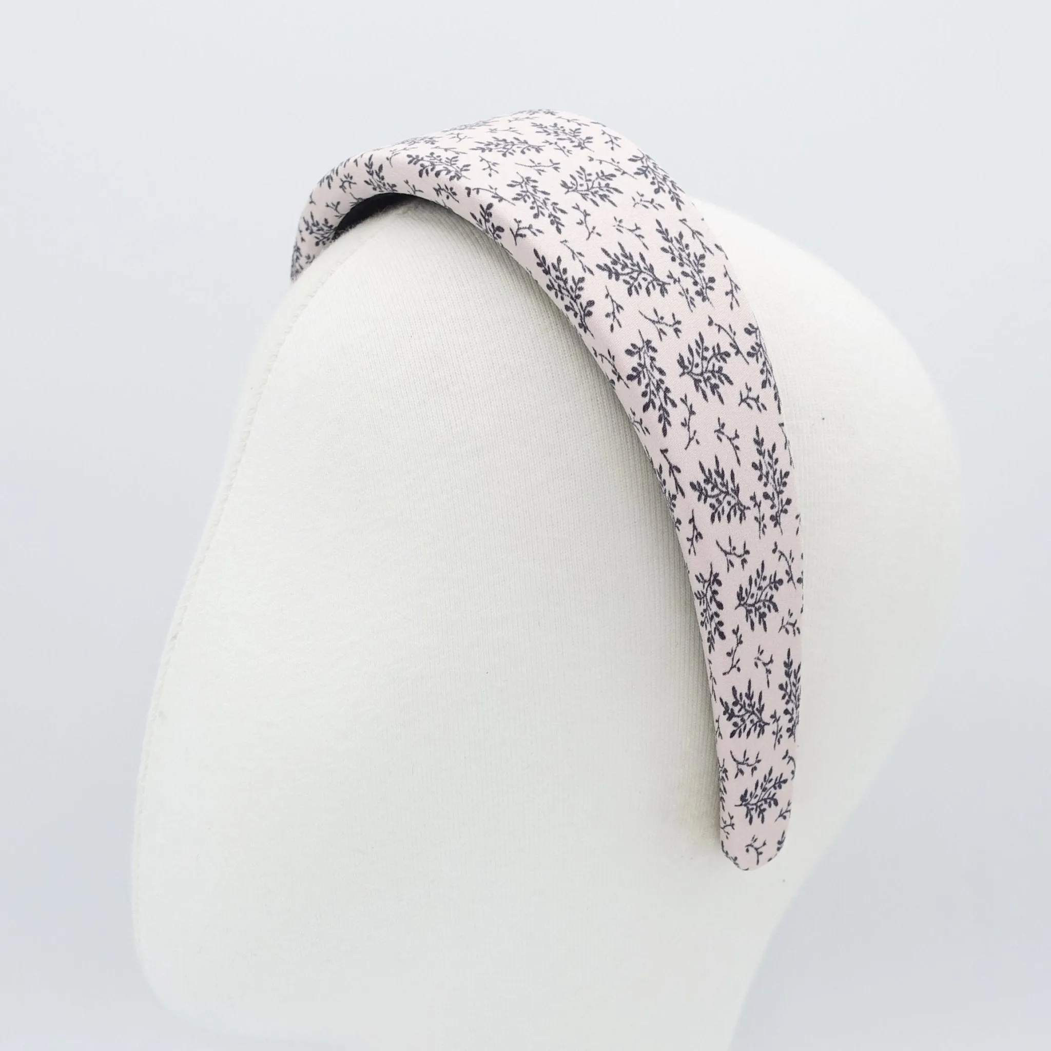 padded headband plant stem print hairband for women