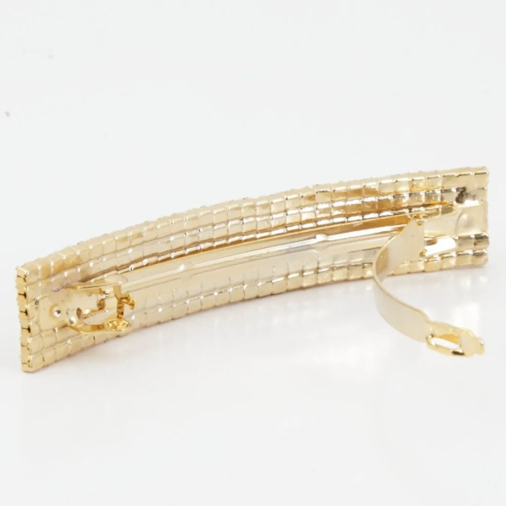 rhinestone embellished rectangle mini hair barrette woman hair accessories