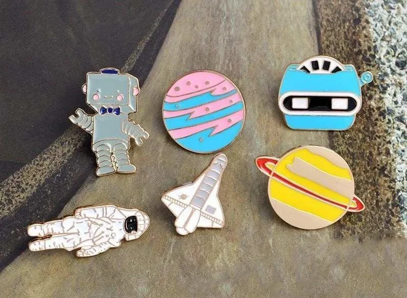 Space astronomy brooches