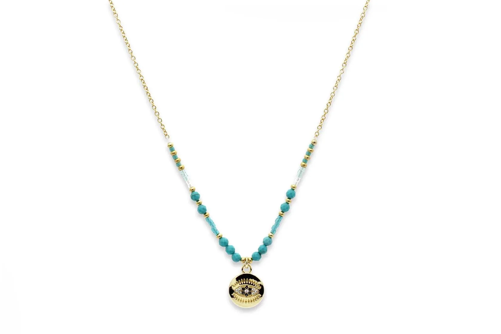 Turquoise Evil Eye Necklace