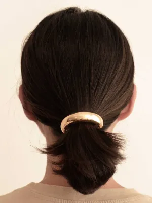 Wide Metal Cuff Hair Tie | Gold